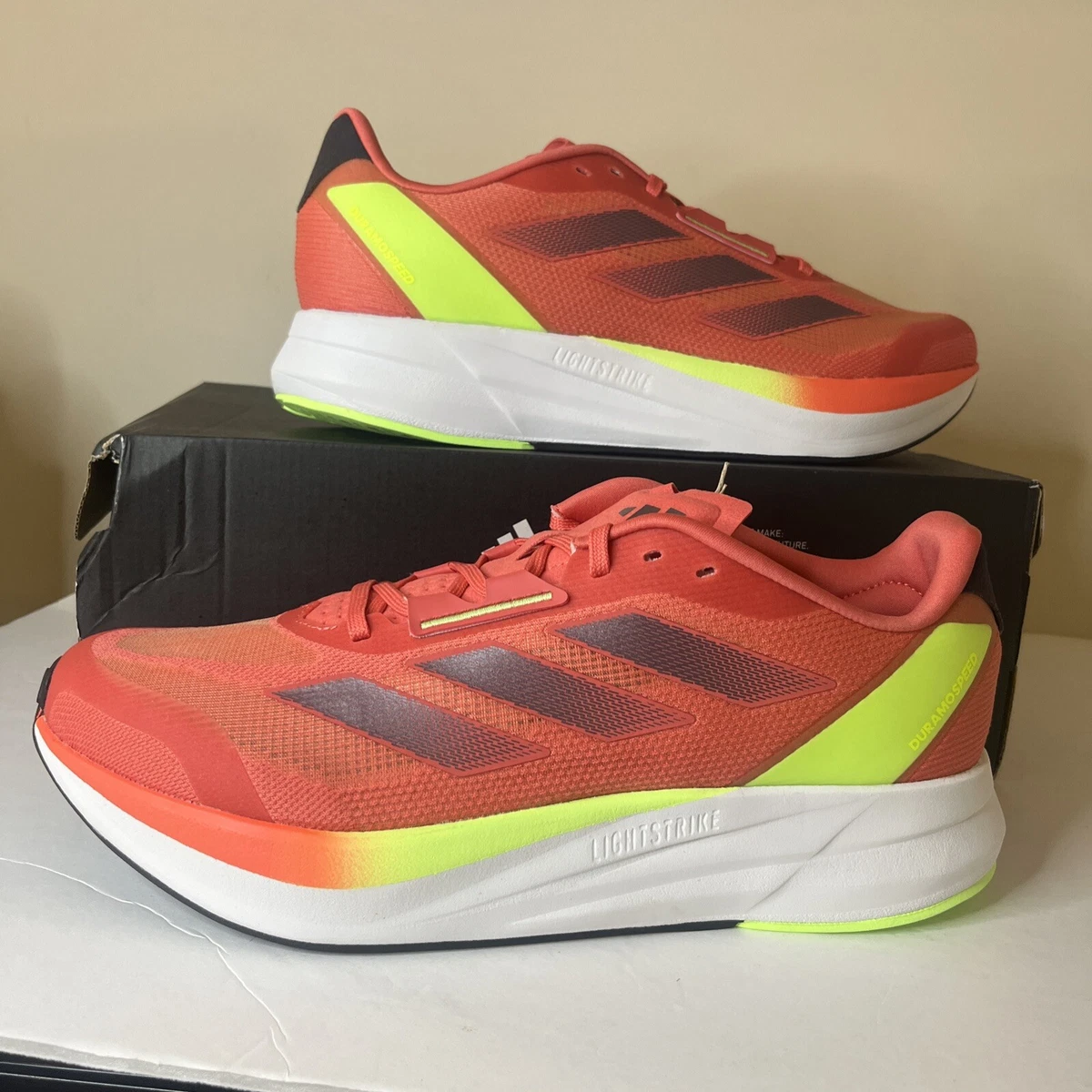 New Mens Adidas Duramo Speed Preloved Scarlet Aurora Metallic Running Shoes Sz 6 Adidas Duramo Speed Preloved Scarlet Aurora Metallic for  main image 2