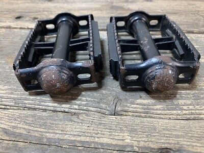 Vintage rat trap bmx old school pedals 1/2” black | eBay