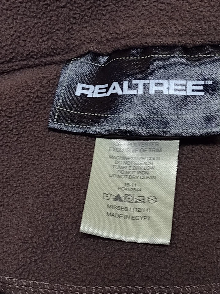 Team Realtree Misses Size L 12-14  Fleece Camo 1/2 Zip Pullover - Image 3 of 4