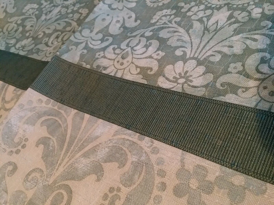 Тканевая занавеска для душа Bacova Palazzo с цветочным узором пейсли зеленая 70x72"" - Изображение 3 из 4