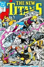 THE NEW TITANS #58 CYBORG SIGNED BY ARTIST GEORGE PEREZ