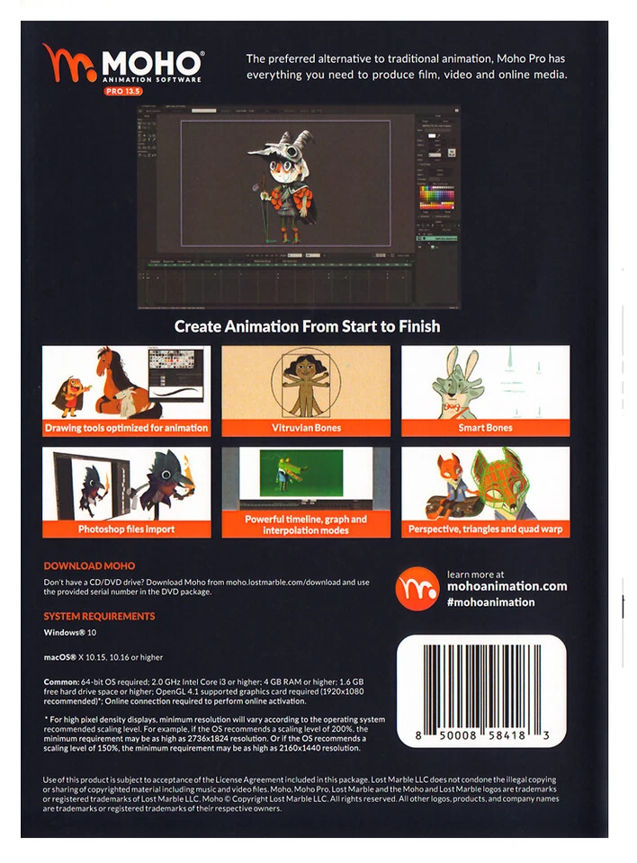 Moho Pro 13.5 - Professional Animation, PC & Mac - New Retail Box - Image 2 of 2