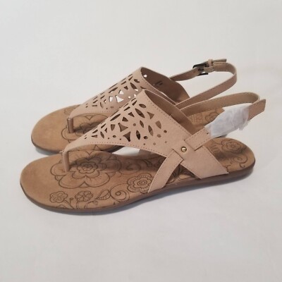 Mootsie Tootsie Sandals Women's M Natural Beige Open Toe Cinda Thong  Sling