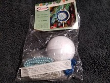 LeeWards BLUE ELEGANCE Vintage Sequin Bead Christmas Ornament Kit Stunning 
