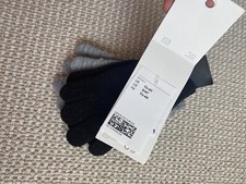 H M Kids Gloves Set Of 2 NWT Gray Black 2-4T
