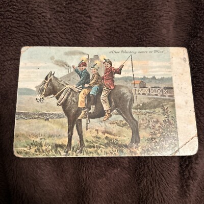 Postcard Coal Mining No Child Labor Laws After Working Hours At Mine Posted 1907