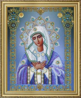 Bead embroidery kit Icon ''Tenderness'' hand embroidery needlework kit