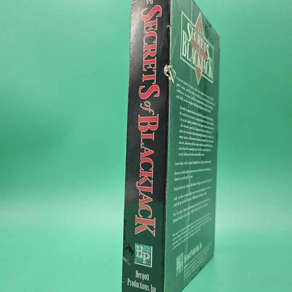 The Secrets of Blackjack VHS Tape Howard Grossman Casino Games NEW SEALED VHS Foto 3 de 3