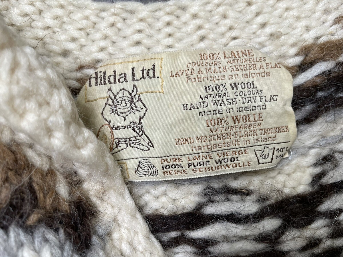 Hilda LTD Wool Cardigan Cream Women's SIze Medium Sweater | eBay