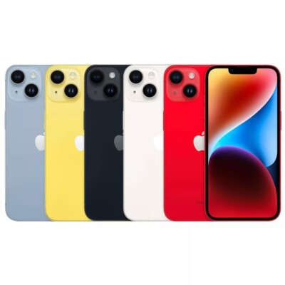 Apple iPhone 14 (5G) 128GB Ohne Vertrag Simfree Dual SIM Handys Smartphone 6.1''