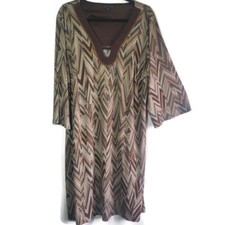 Sandra Darren Dress Womens Animal Snake Print Key Hole Front Plus Size 20W