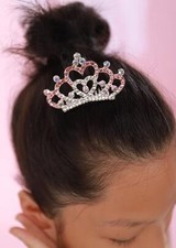 Princess Small Crystal Comb Mini Crystal Hair Comb Headband for Girls Pink