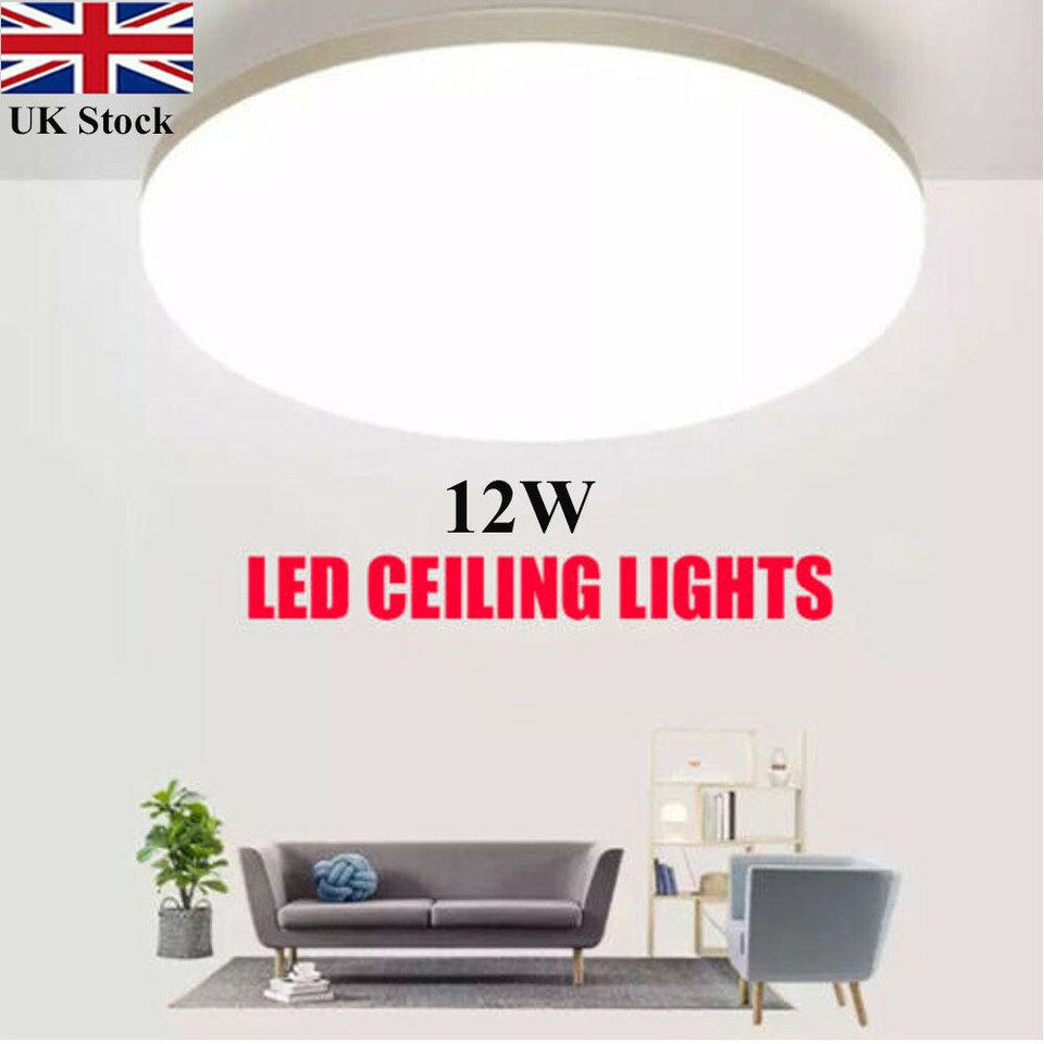 LED Ceiling Light Round Panel Down Lights Bathroom Kitchen Living Room