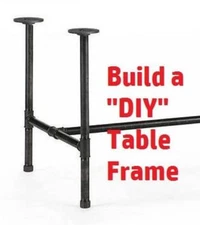 Black Pipe Table Frame Kit 3/4” X 78” long X 28” wide X 30" tall
