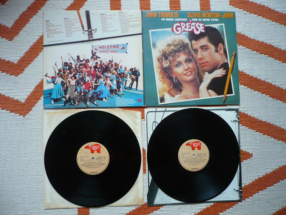 Grease Vinyl Original Soundtrack 1978 UK RSO 2 LP Olivia Newton