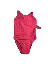 Size 8 Fuchsia Pink Criss Cross Dance Gymnastics Dress Up Bodysuit Leotard NWT
