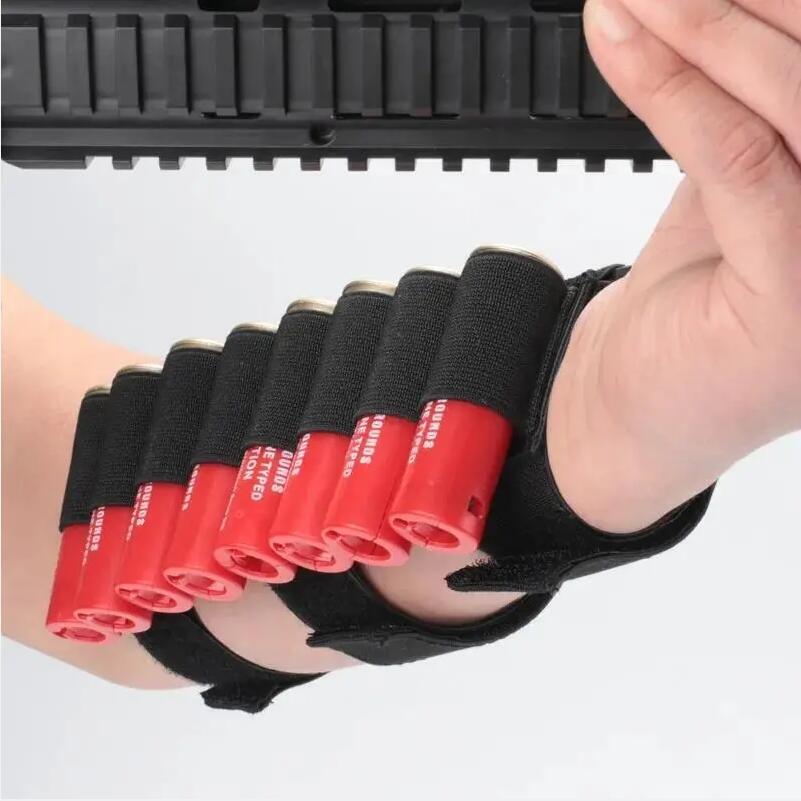 8 Rounds Tactical Shotgun Gun Buttstock Shell Holder 12/20 GA Ammo Carrier Pouch