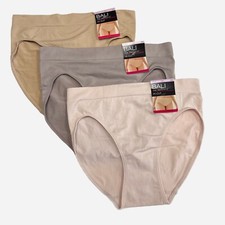 3 Bali One Smooth U Hi Cut Brief Panty M 6 MEDIUM 2362 NWT 3 Pack Underwear