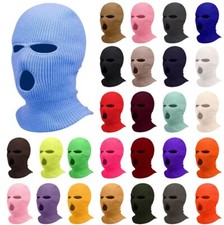 Winter Knit Ski Face Mask 3 Three Hole Balaclava Hood Beanie Tactical Warm Hat