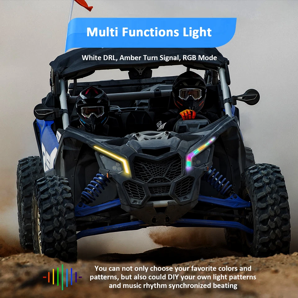 Plug&Play RGB Front Turn Signal Light For Can Am Maverick Sport 1000R 2020-2021 — 第 3/4 张图片
