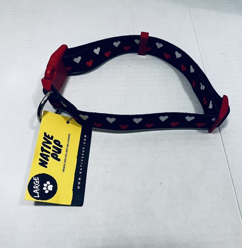 native pup valentines day dog collar large new with tags - Picture 4 of 8