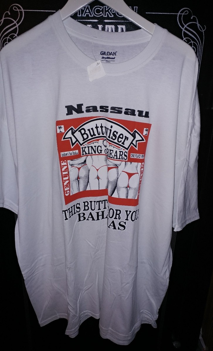 NWT VINTAGE BUTTWISER KING OF REARS T SHIRT NOVELTY TEE BUDWEISER 