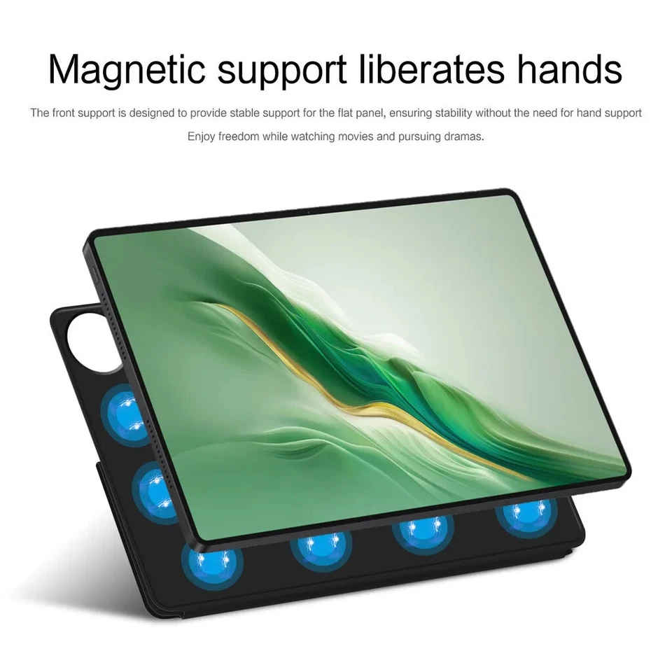 Magnetic Case for Samsung Galaxy Tab S10 Ultra S9 S8 Plus S7 FE X910 Folio Cover - Image 2 of 4