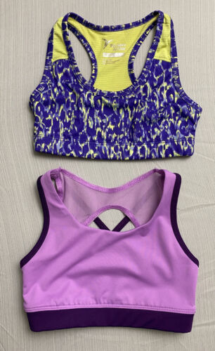 Old Navy, Avia Girls Sports Bra Top Lot Sz Small Purple Youth Kids Athletic Wear - Picture 1 of 5