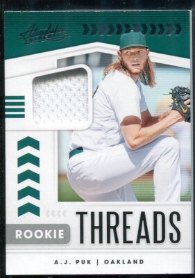 2020 Panini Absolute A.J. Puk #RT-AP Rookie Threads Patch Oakland A's B