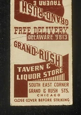 1940s Grand-Rush Tavern & Liquor Store Sol Katz Grand & Rush Sts. Chicago IL MB