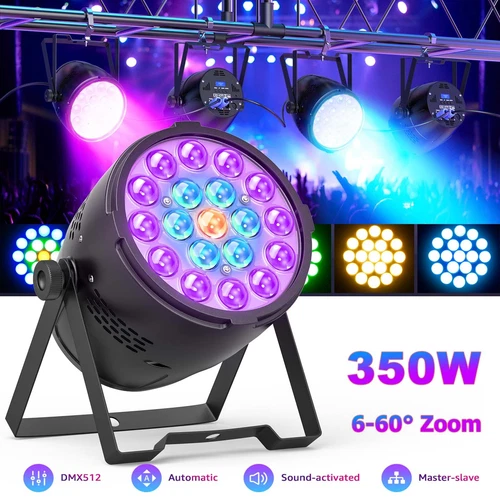 Luce di scena testa mobile zoom LED 350 W RGBW DMX fascio par illuminazione DJ disco bar - Foto 1 di 12