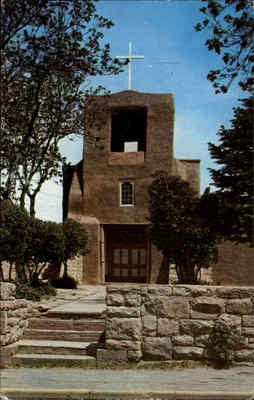 Santa Fe New Mexico USA Amerika AK ~1950/60 San Miguel Mission church Kirche