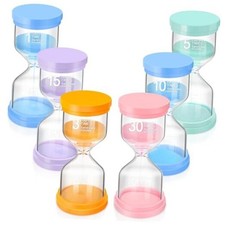 Sand Timer, 6 Colors Hourglass Sand Timers Colorful-1/3/5/10/15/30 Minutes