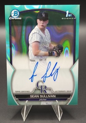 2023 Bowman Draft Chrome 1st SEAN SULLIVAN AUTO Aqua /199 #CDA-SS Rockies