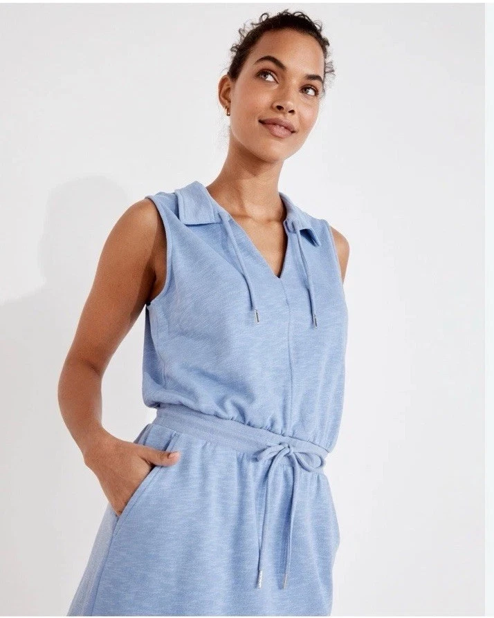 Vestido Haven Well Within XS Azul Terry Francés Ocio Bolsillos Vacaciones Playa Foto 2 de 4