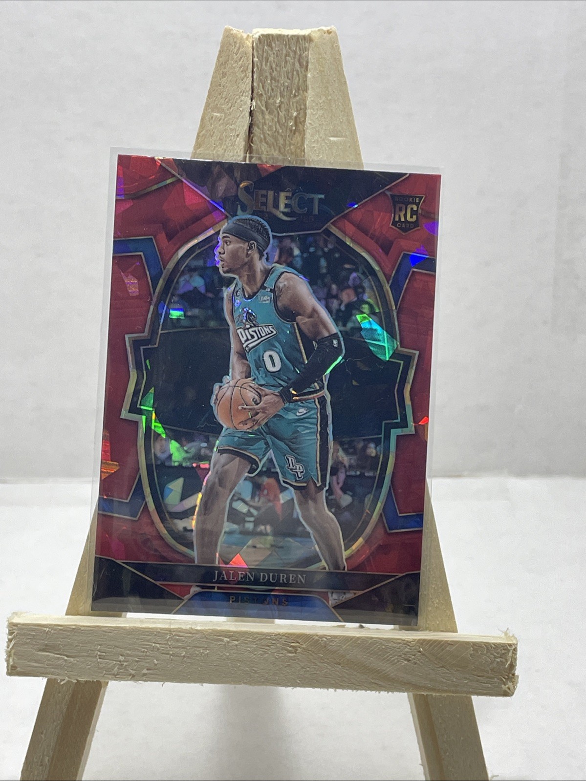 2022-23 Panini Select - Concourse Jalen Duren #98 Red Cracked Ice Prizm (RC)