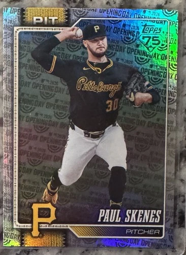 Paul Skenes 2026 Topps Series 1 Celebration  Opening Day Foil SP #100  Pirates