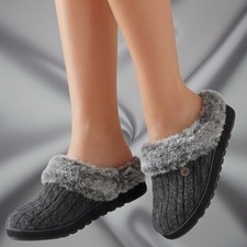 BOBS Skechers Keepsakes Ice Angel Slipper, Women's Size 8 M, Charcoal MSRP 70