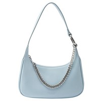 Seidenfelt Naantali Schultertasche 24Cm #SDF-1067-646 (Ice Blue)