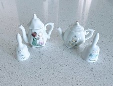 Precious Moments Mini Teapots Bells May November Friendship Home