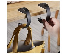 2PCS C Shape Purse Hook for Table Handbag Hanger Black 