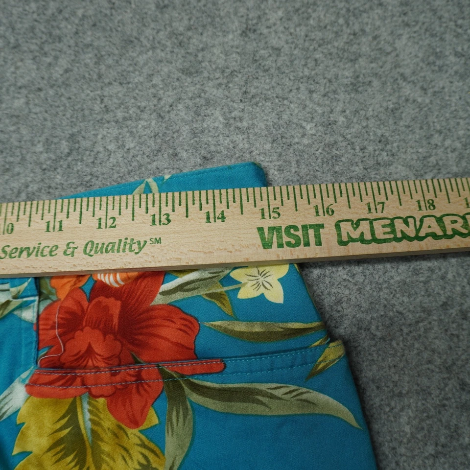 Pantalones para mujer Caribbean Joe 12 azules florales elásticos algodón spandex Foto 4 de 4