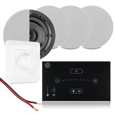 2 Room E50 Bluetooth Ceiling Speaker System with Touch Panel Wall Amplifier