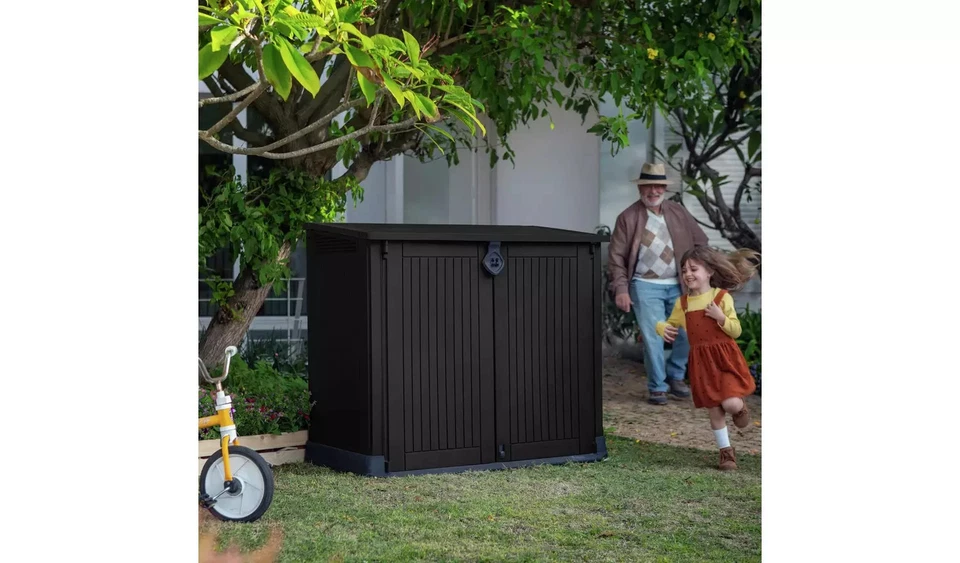 Large Keter Store MIDI Garden Lockable Storage Box XL Shed Outside Bike Bin Tool