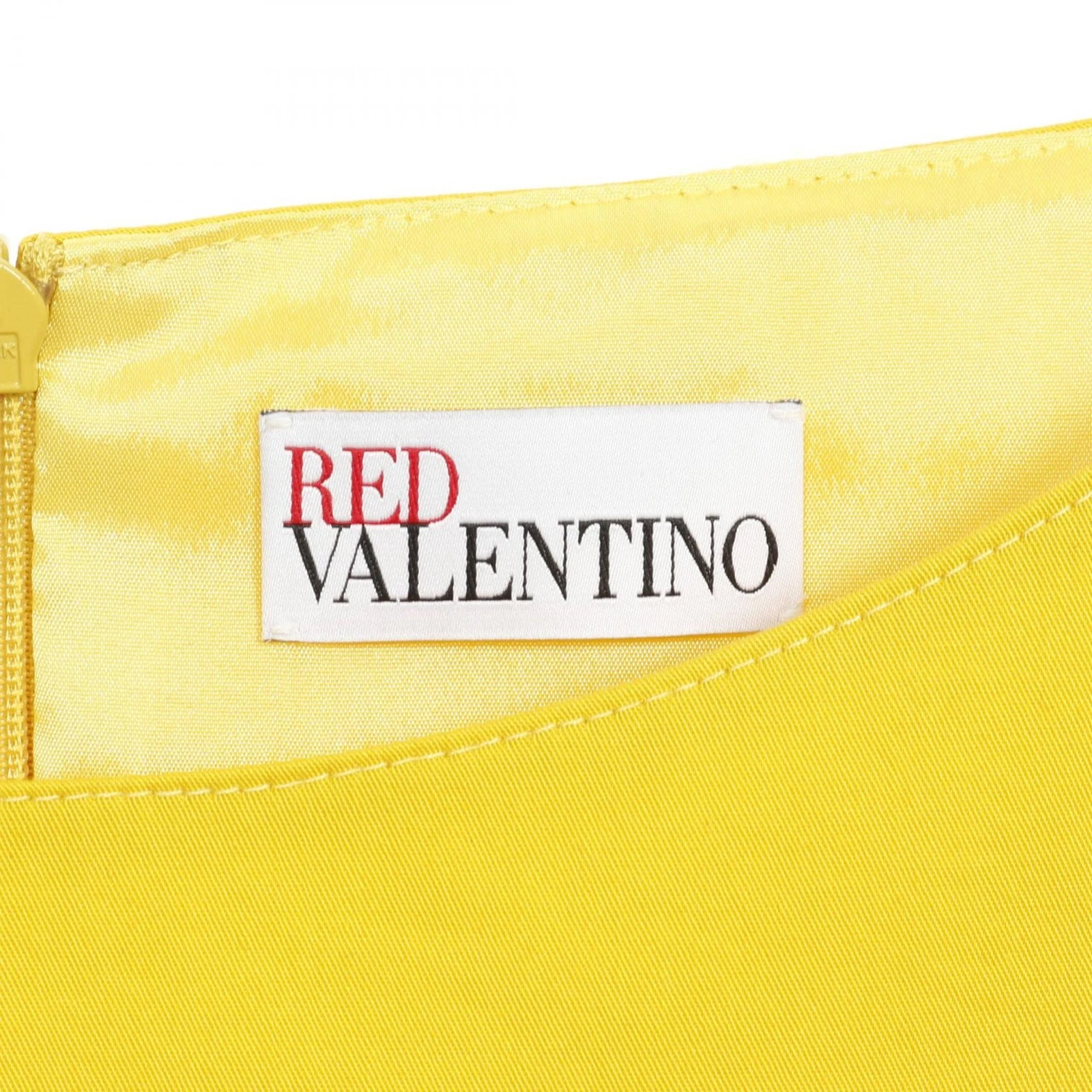 Abito smanicato ROSSO VALENTINO 3D fiori CR0VS8B5 cotone giallo #46 usato