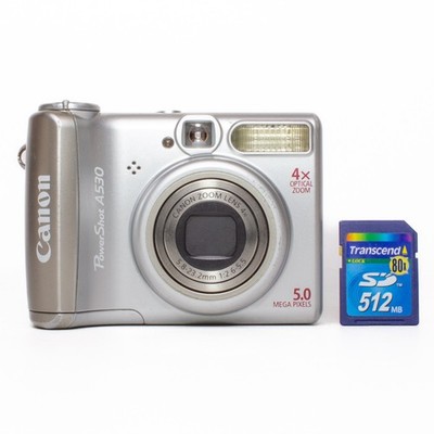 Canon PowerShot A530 5.0MP Digital Camera - FULLY FUNCTIONAL