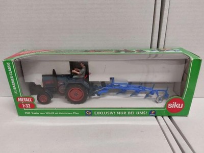 Siku 1:32 Traktor Lanz 2416HE mit hist.Pflug und Fahrer 7505
