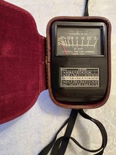 Vintage Weston Model 853 Light Exposure Meter w Leather Case for Photography