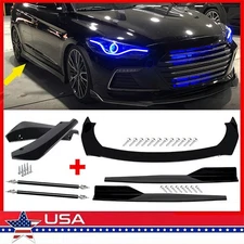 Front Rear Bumper Lip Spoiler Splitter Body Kit Side Skirt For 1998-2022 Hyundai