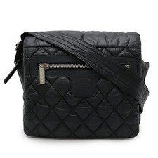 Chanel Cocoon Matelasse Small Messenger Bag Nylon/Leather Women Black One Size